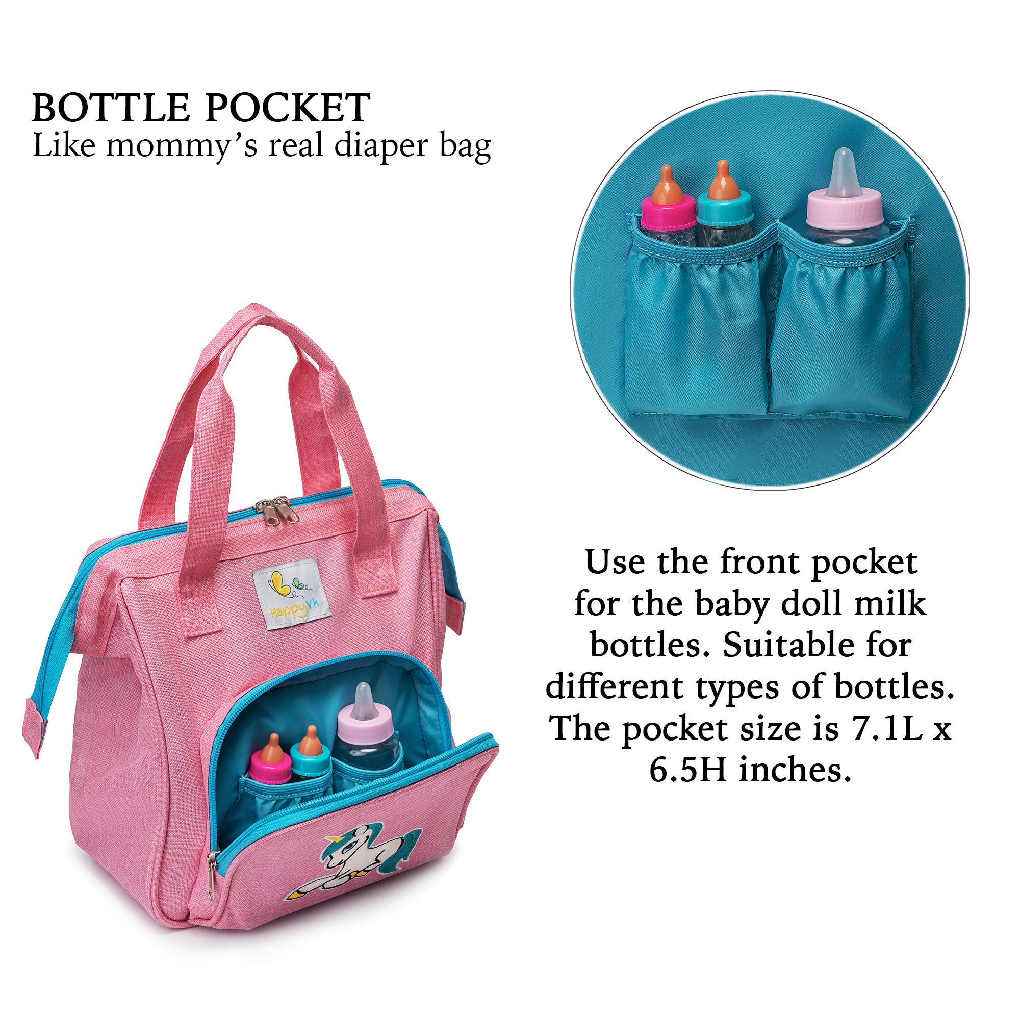 Foto 8 pulgar | Bolsa De Pañales Baby Doll Happyvk Con Cambiador Y Accesorios - Venta Internacional.