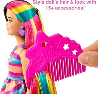 Foto 3 | Muñeca Barbie Totally Hair Con Temática De Corazón Con Pelo De Fantasía De 21 Cm - Venta Internacional.