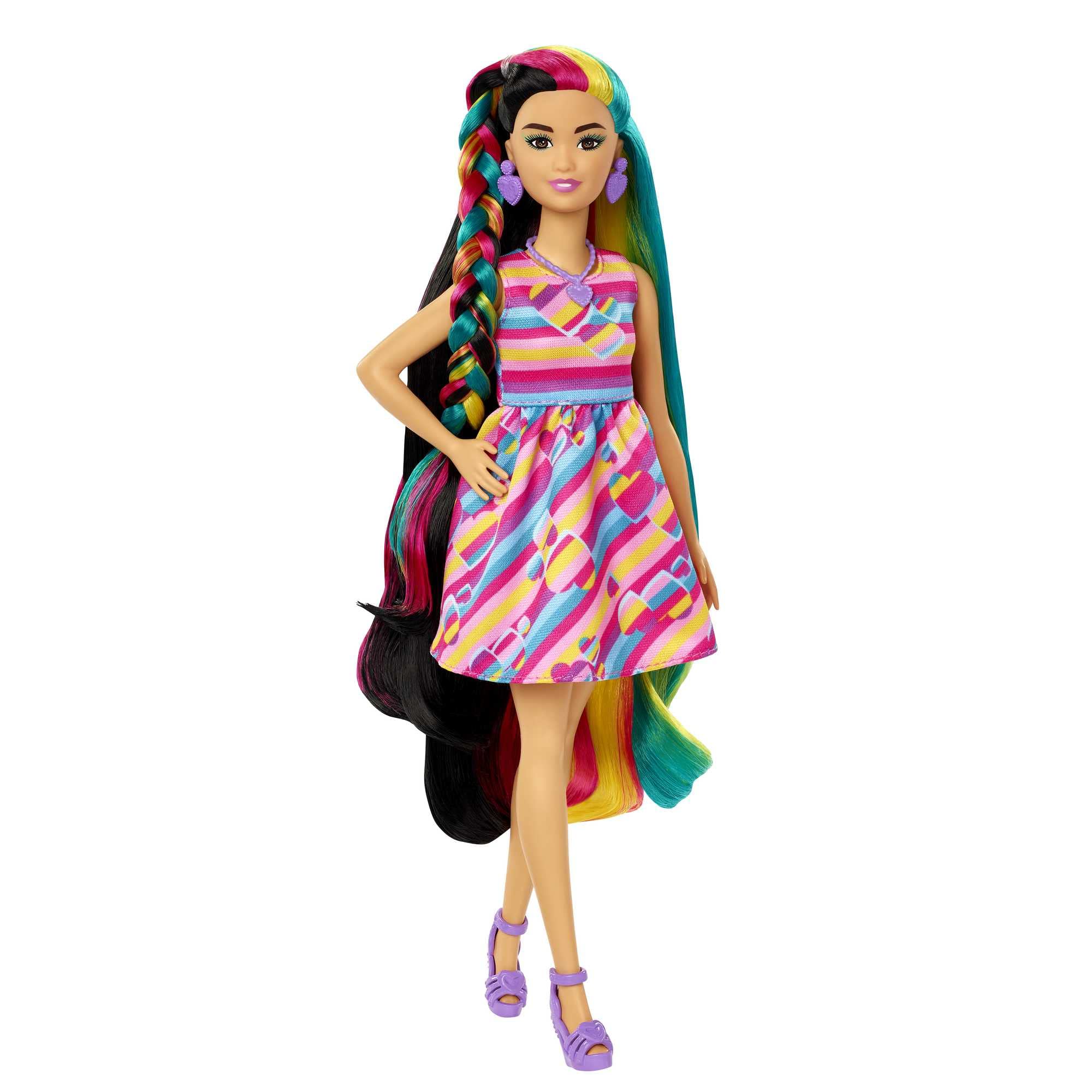 Foto 5 pulgar | Muñeca Barbie Totally Hair Con Temática De Corazón Con Pelo De Fantasía De 21 Cm - Venta Internacional.