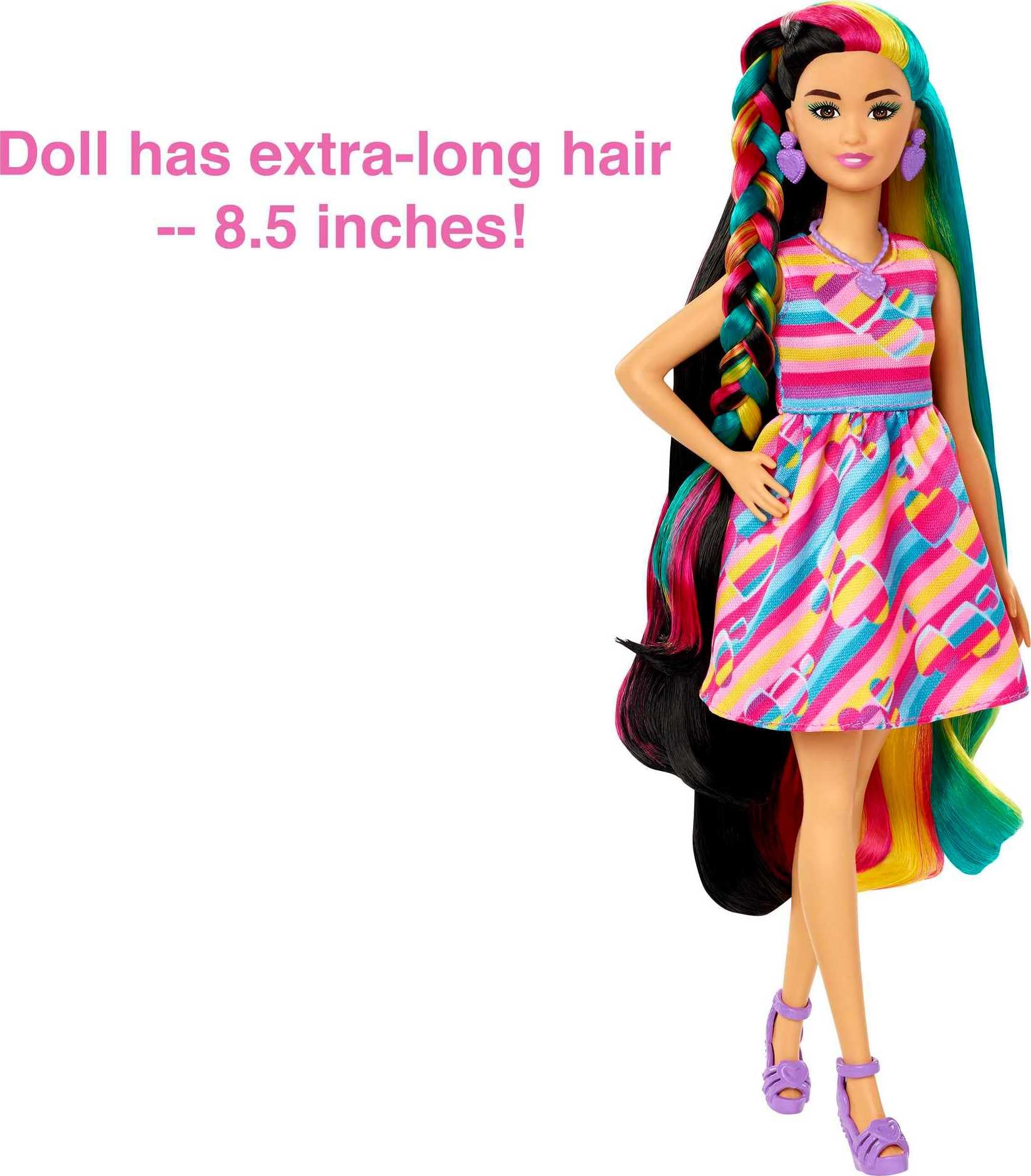 Foto 6 pulgar | Muñeca Barbie Totally Hair Con Temática De Corazón Con Pelo De Fantasía De 21 Cm - Venta Internacional.