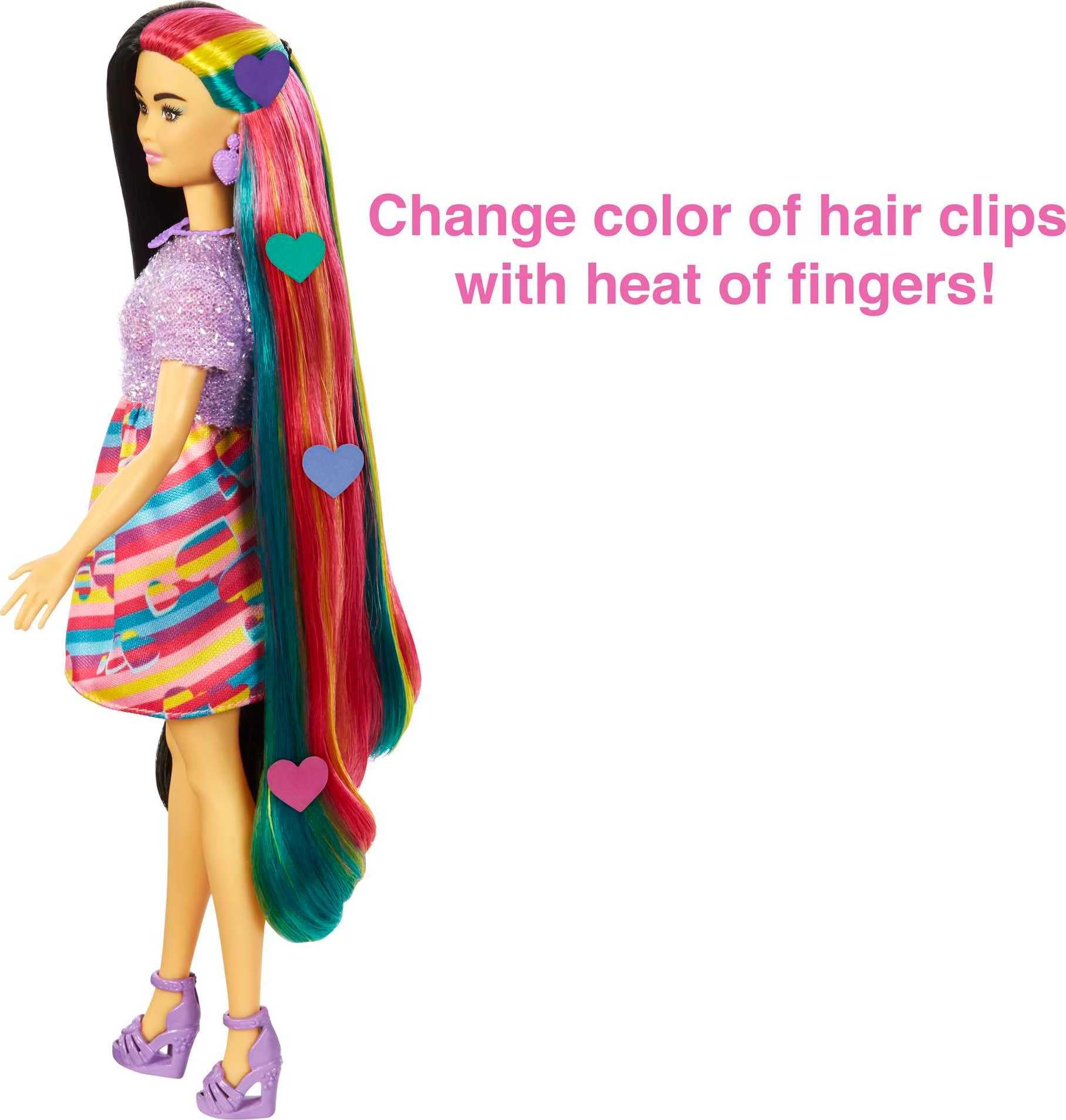Foto 7 pulgar | Muñeca Barbie Totally Hair Con Temática De Corazón Con Pelo De Fantasía De 21 Cm - Venta Internacional.
