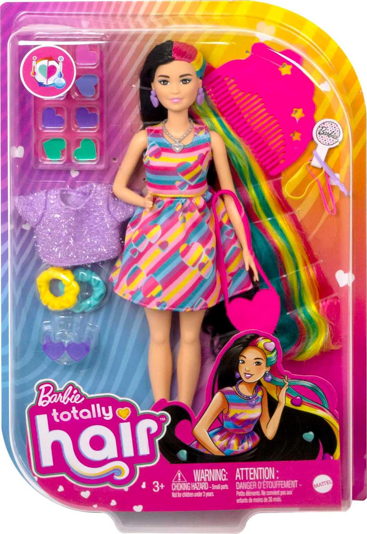 Foto 7 | Muñeca Barbie Totally Hair Con Temática De Corazón Con Pelo De Fantasía De 21 Cm - Venta Internacional.