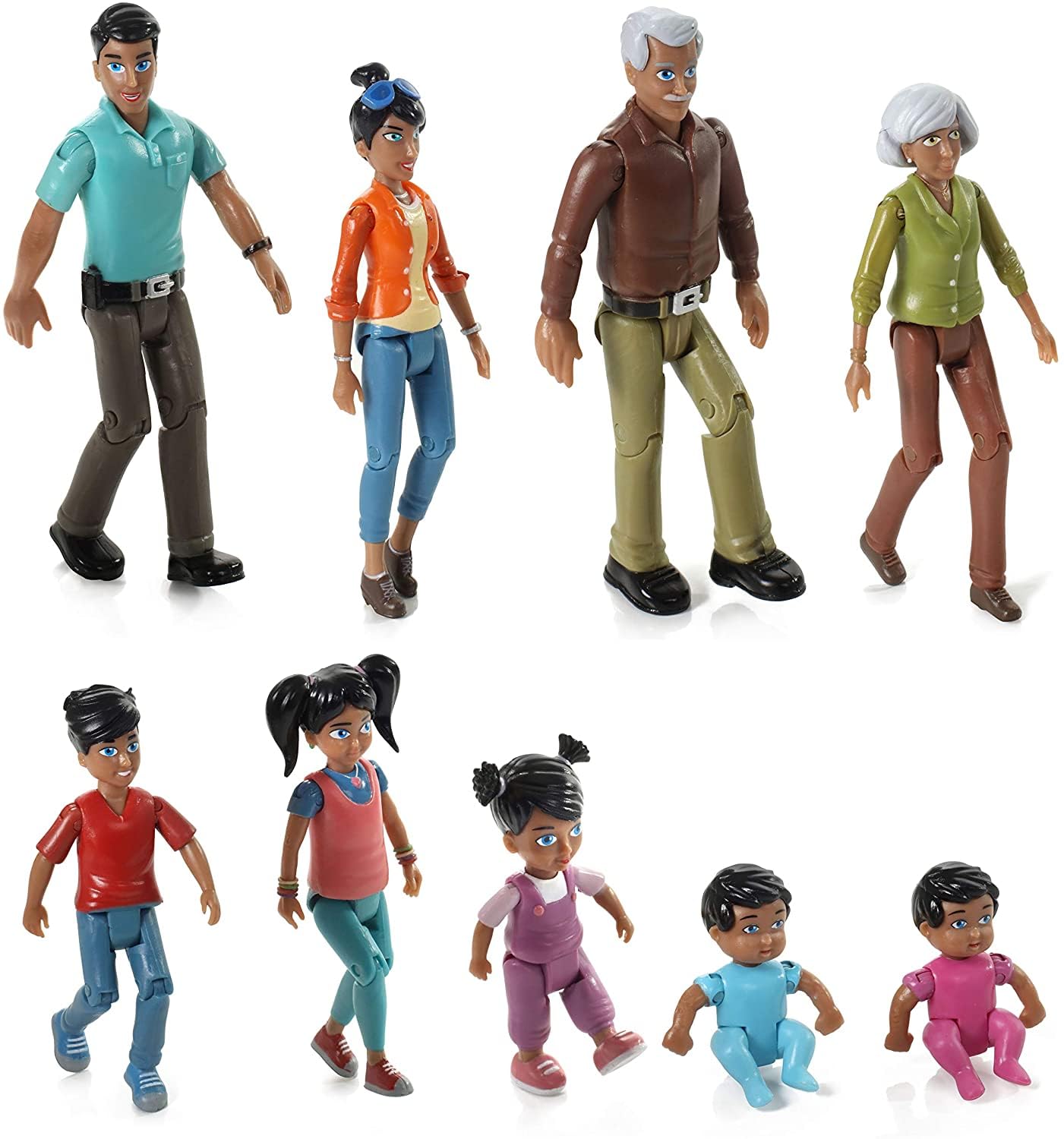 Foto 4 pulgar | Set Dollhouse People Beverly Hills Sweet Li'l Family X9 - Venta Internacional.