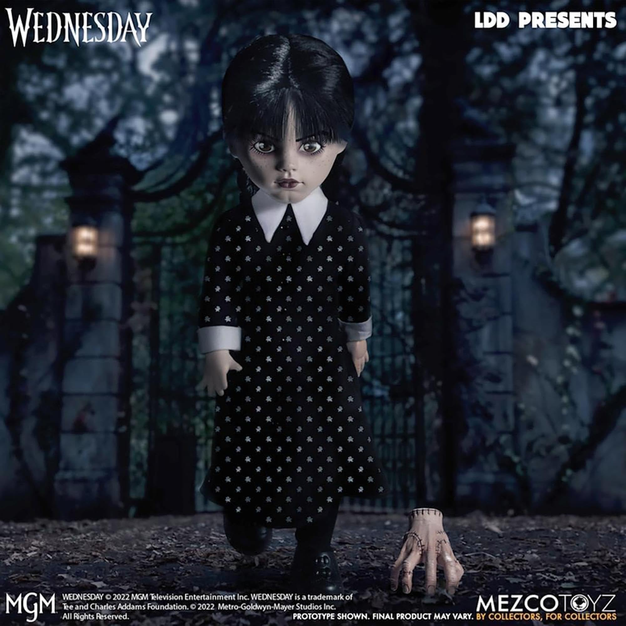 Foto 8 pulgar | Doll Mezco Ldd Presents Wednesday En Blanco Y Negro, 100% Plástico - Venta Internacional.
