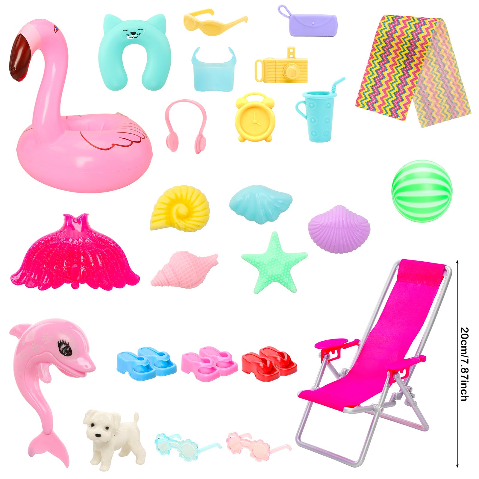 Foto 6 pulgar | El Set De Juego Para Muñecas Barwa Incluye Un Juego De Fiesta En La Piscina De 11.5 Pulgadas - Venta Internacional.