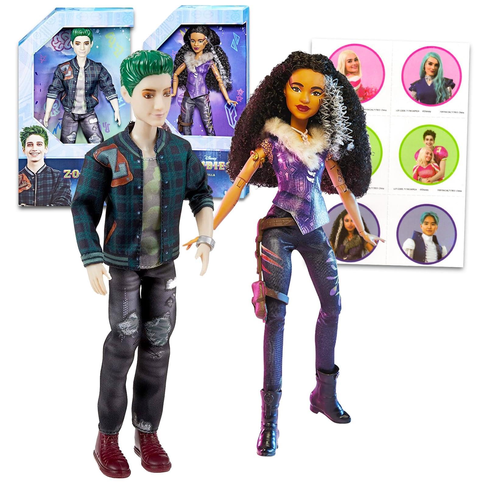 Foto 2 pulgar | Set De Muñecas Disney Zombies 3 Zed Y Willa Con Pegatinas Para Niños - Venta Internacional.