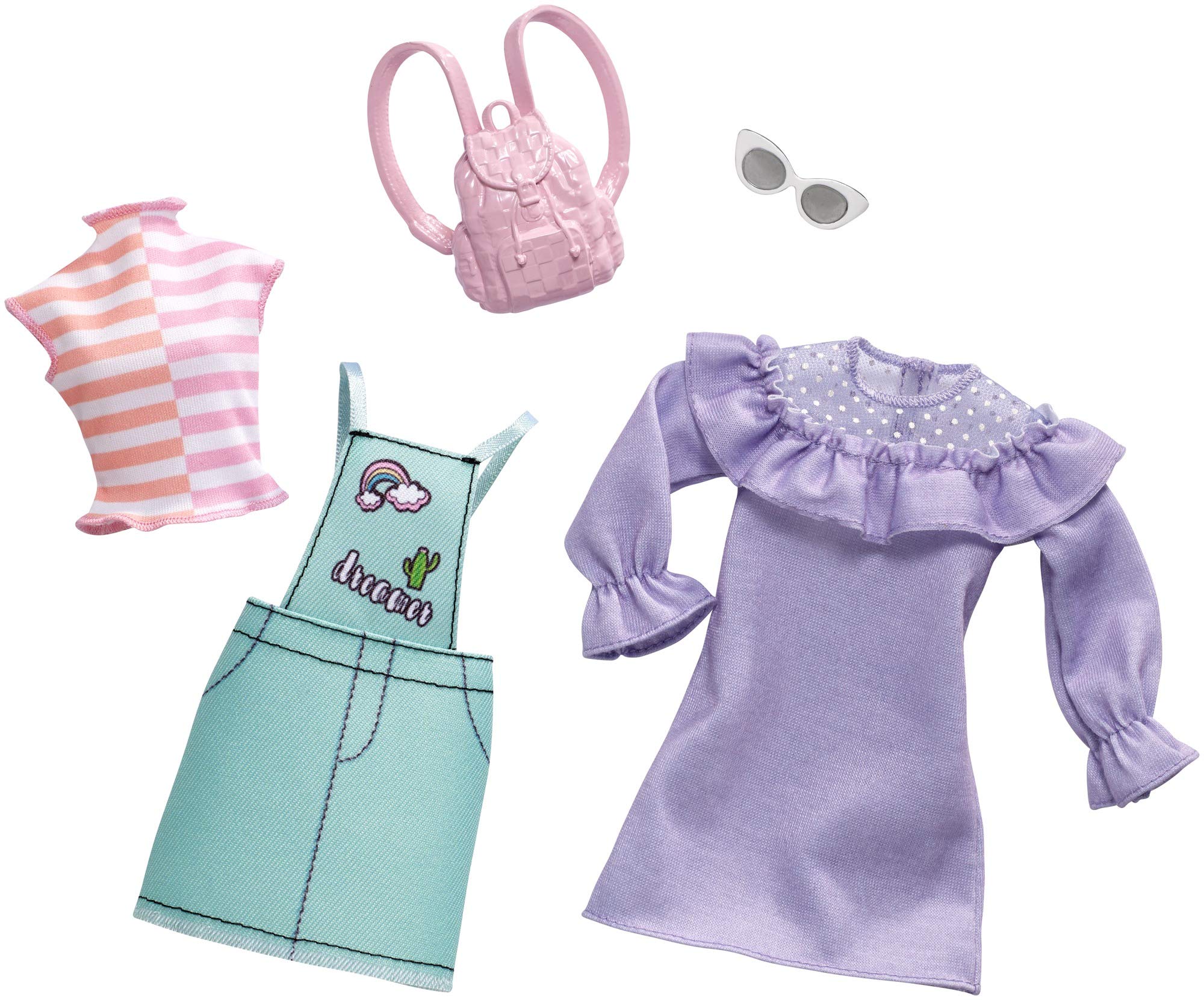 Foto 1 | Conjunto De Ropa Para Barbie 2 Con Mono Verde Claro Y Mochila - Venta Internacional.