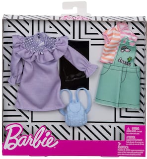 Foto 2 | Conjunto De Ropa Para Barbie 2 Con Mono Verde Claro Y Mochila - Venta Internacional.