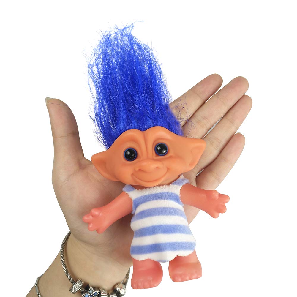 Foto 4 pulgar | Muñeca Troll Yintlilocn Lucky Vintage De 7.5 Pulgadas Con Pelo Azul - Venta Internacional.
