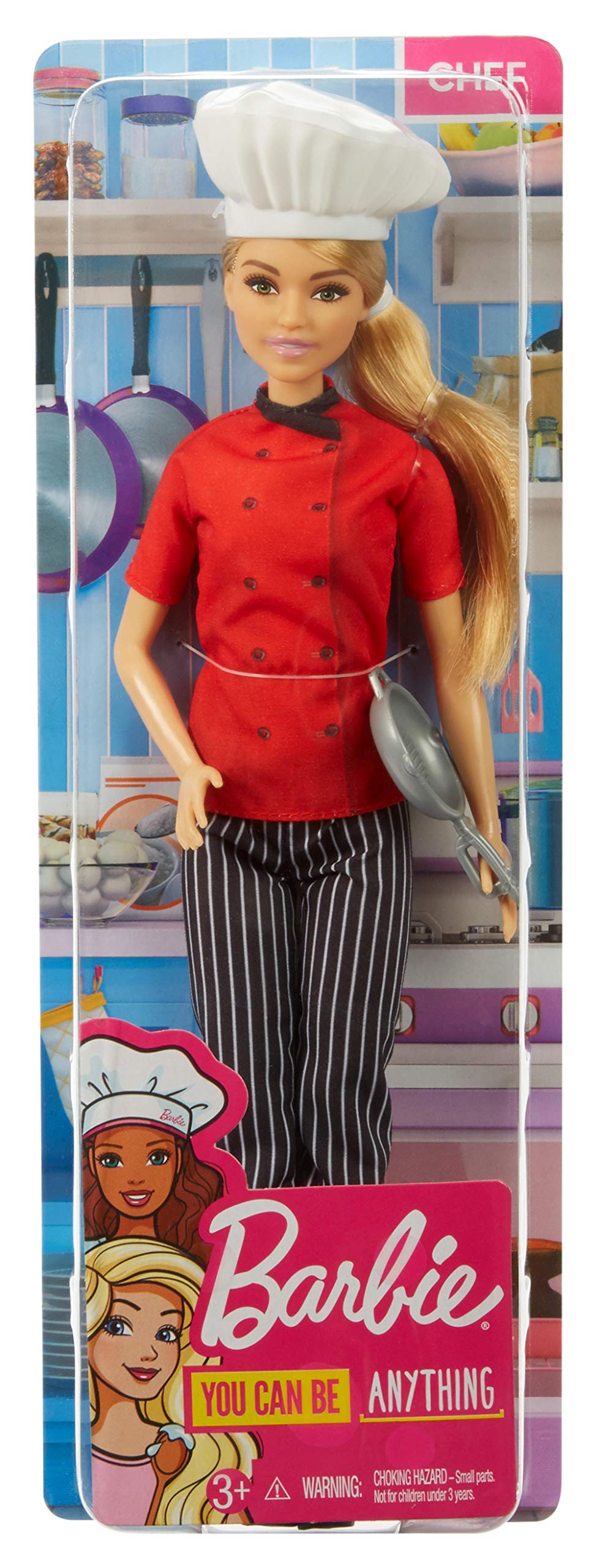 Foto 7 pulgar | Muñeca Chef Barbie Petite Con Sartén Y Gorro De Chef De 3 A 7 Años - Venta Internacional.