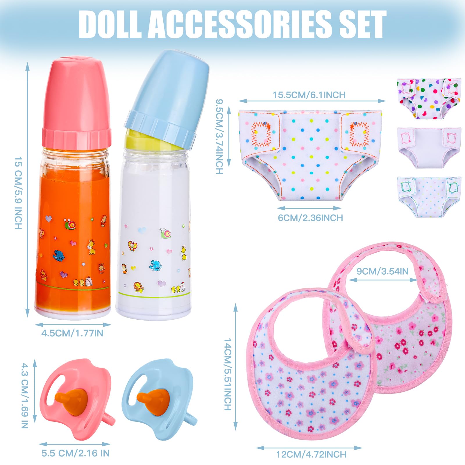Foto 2 | Set De Accesorios Para Muñecas Happy Con Leche Y Jugo Que Desaparecen - Venta Internacional.