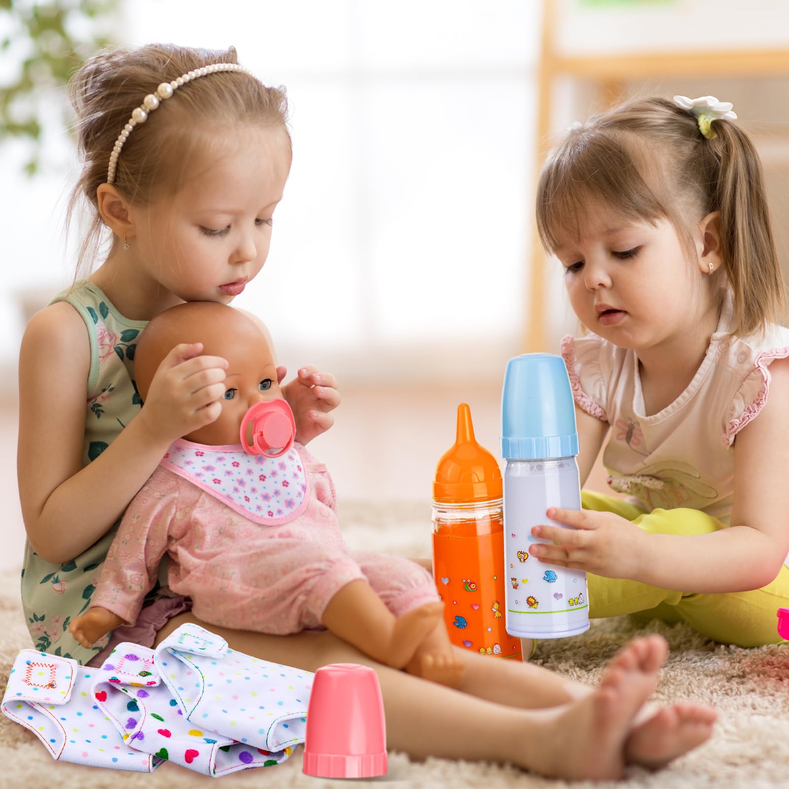 Foto 7 | Set De Accesorios Para Muñecas Happy Con Leche Y Jugo Que Desaparecen - Venta Internacional.