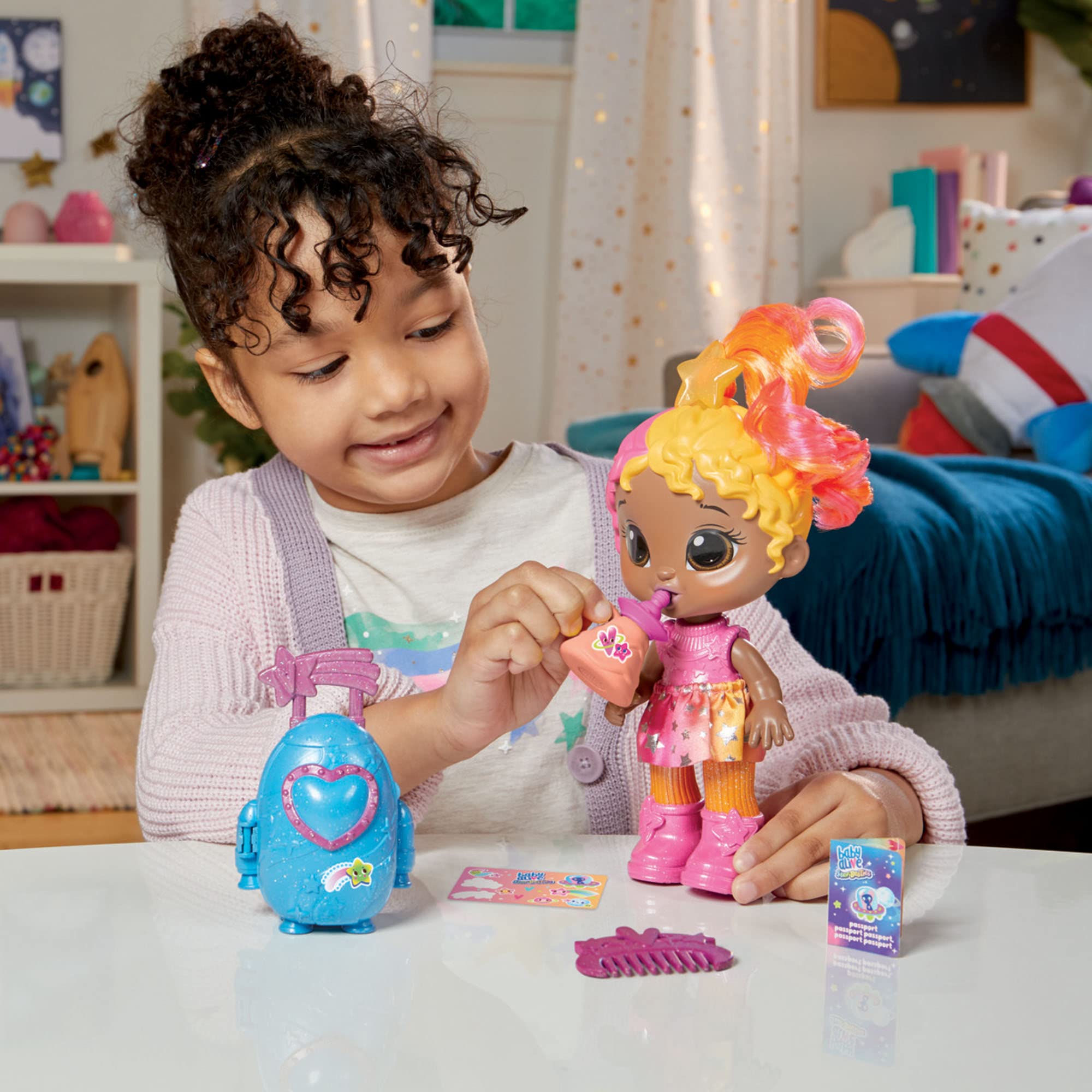 Foto 4 pulgar | Muñeca Baby Alive Star Besties Bright Bella De 20 Cm Con Acceso. - Venta Internacional.