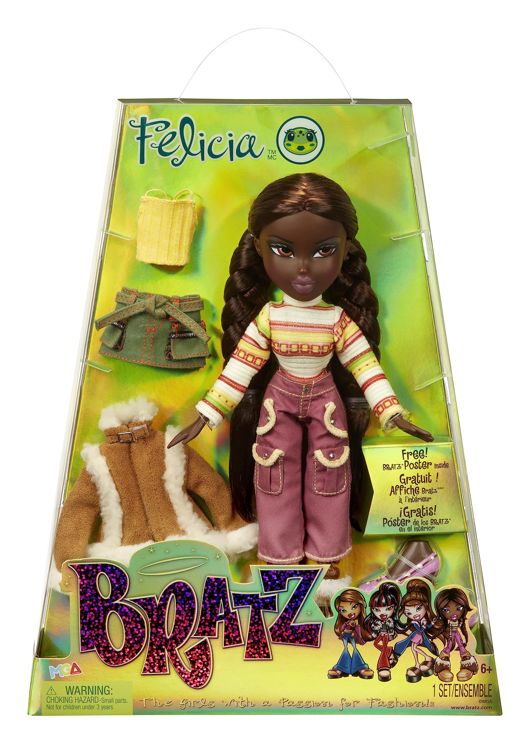 Foto 2 pulgar | Muñeca De Moda Bratz Felicia Serie 3 Con 2 Atuendos Y Póster - Venta Internacional.