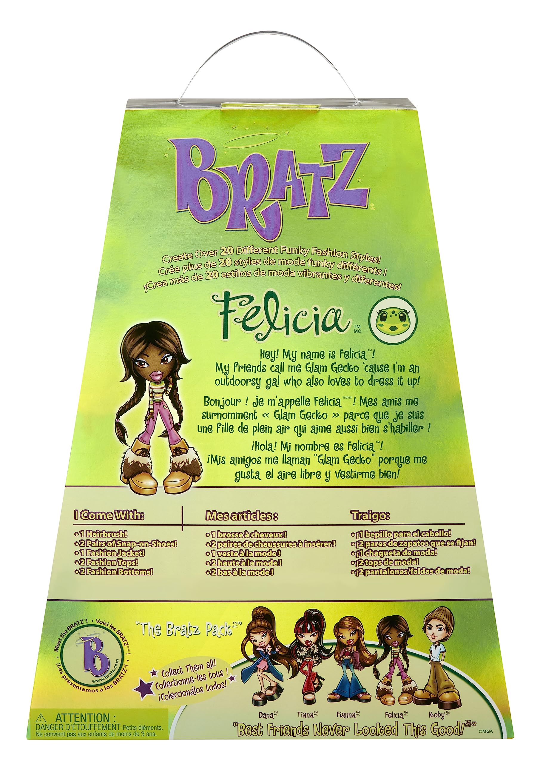 Foto 7 pulgar | Muñeca De Moda Bratz Felicia Serie 3 Con 2 Atuendos Y Póster - Venta Internacional.