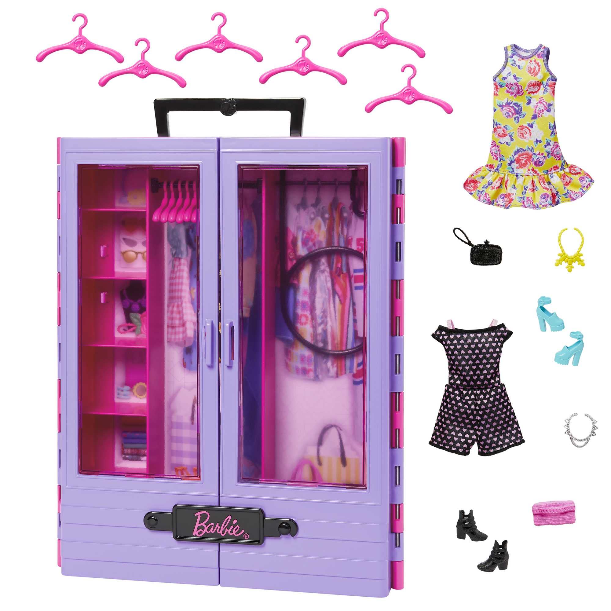 Armario De Almacenamiento Barbie Fashionistas Ultimate Con 6 Perchas - Venta Internacional.