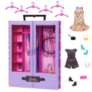 Foto 1 | Armario De Almacenamiento Barbie Fashionistas Ultimate Con 6 Perchas - Venta Internacional.