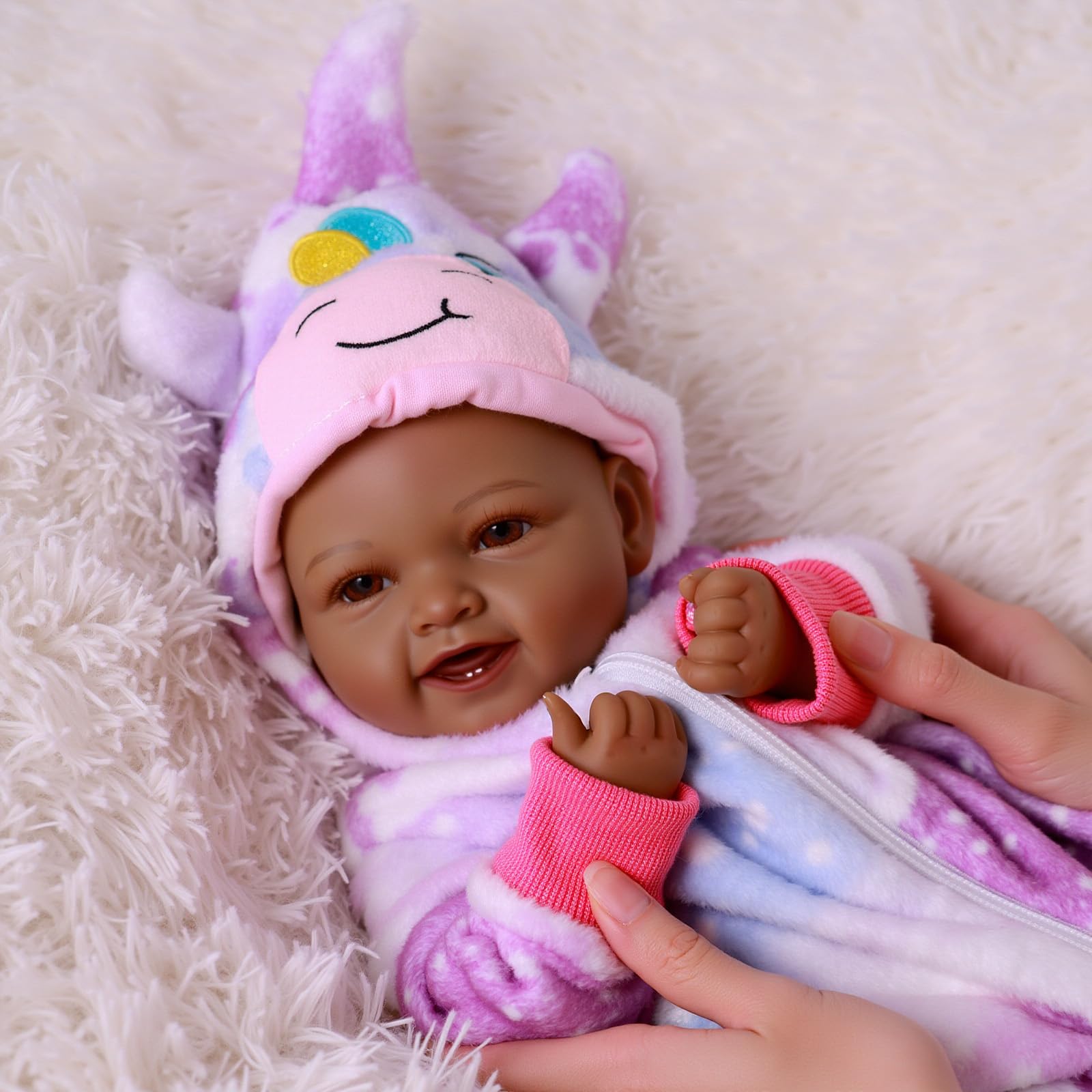 Foto 6 pulgar | Muñeca Babeside Mia Black Girl Realista De 43 Cm Con Ropa - Venta Internacional.
