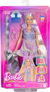 Foto 6 | Muñeca Moderna Barbie Divertida Y Elegante Con Pelo Extralargo Y 2 Looks - Venta Internacional.