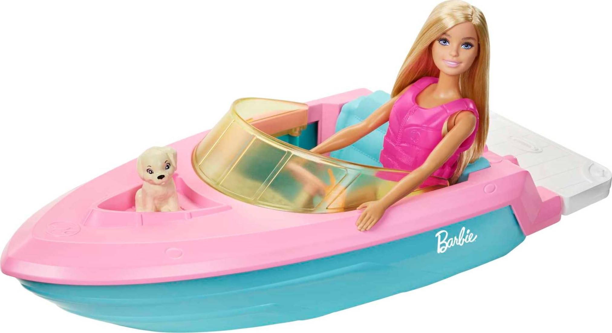 Foto 5 pulgar | Muñeca Barbie Y Barco De Juguete Playset Con Cachorro, Chaleco Salvavidas Y Más - Venta Internacional.