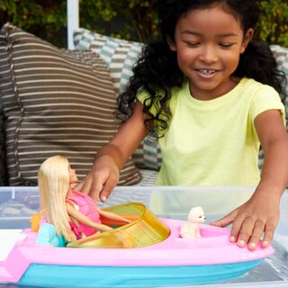 Foto 7 | Muñeca Barbie Y Barco De Juguete Playset Con Cachorro, Chaleco Salvavidas Y Más - Venta Internacional.