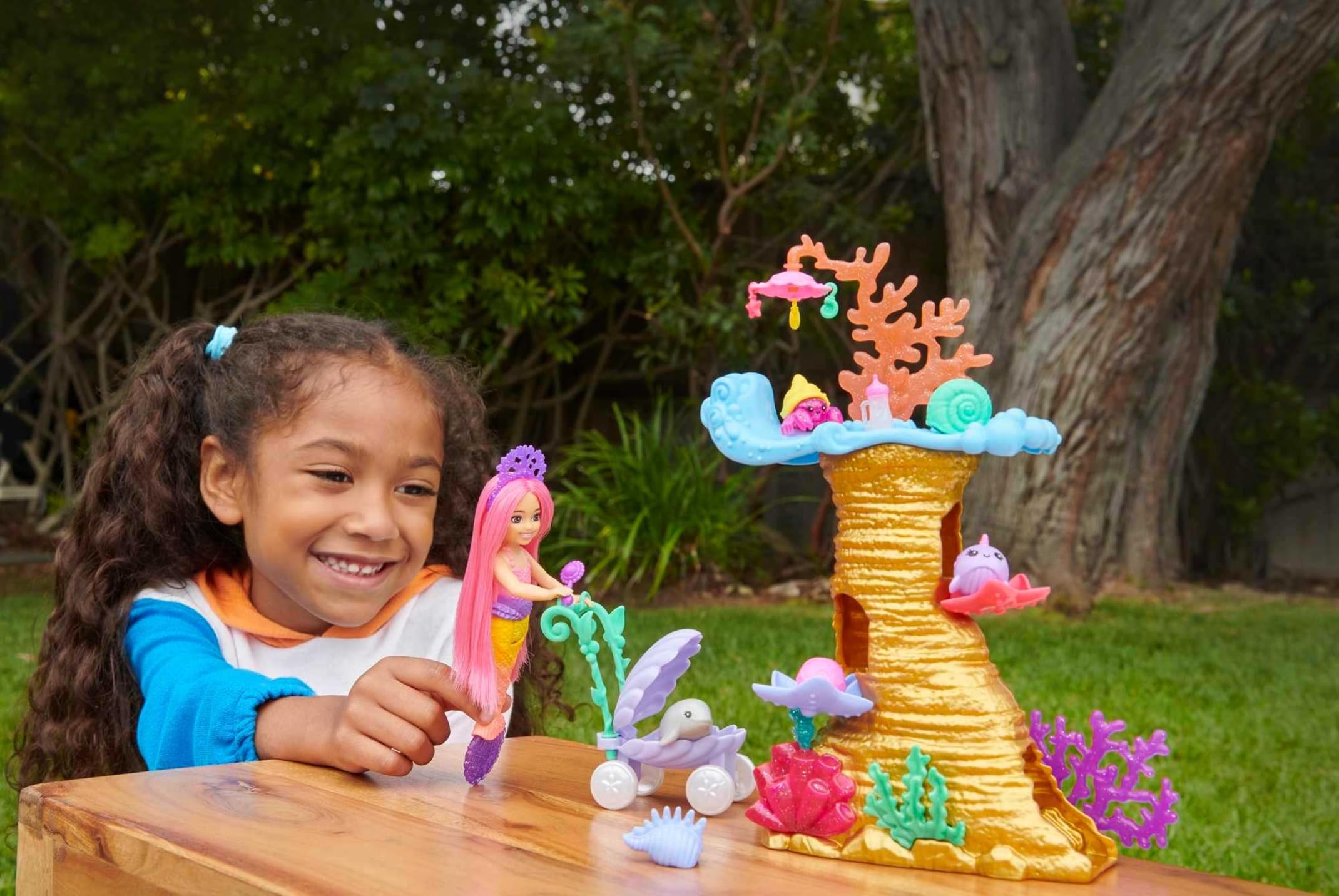 Foto 3 pulgar | Set De Juego Barbie Mermaid Power Con Muñeca Chelsea Y 4 Mascotas - Venta Internacional.