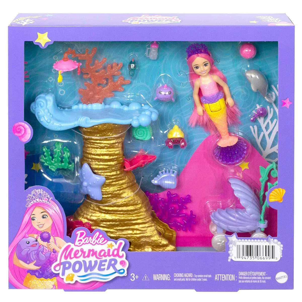 Foto 5 pulgar | Set De Juego Barbie Mermaid Power Con Muñeca Chelsea Y 4 Mascotas - Venta Internacional.