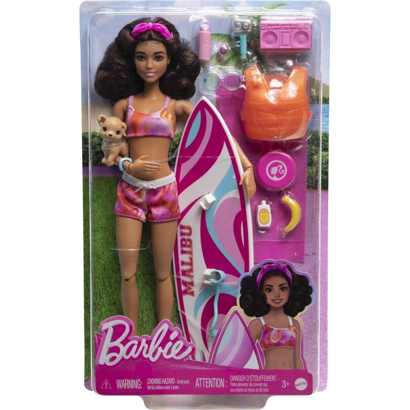 Foto 2 pulgar | Muñeca De Surf Barbie Hpl69 Con Tabla De Surf Y Accesorios Para Niños Mayores De 3 Años - Venta Internacional.
