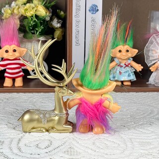 Foto 3 | Muñeca Troll Yintlilocn Vintage De 7.5 Pulgadas Con Vestido Para Niños - Venta Internacional.