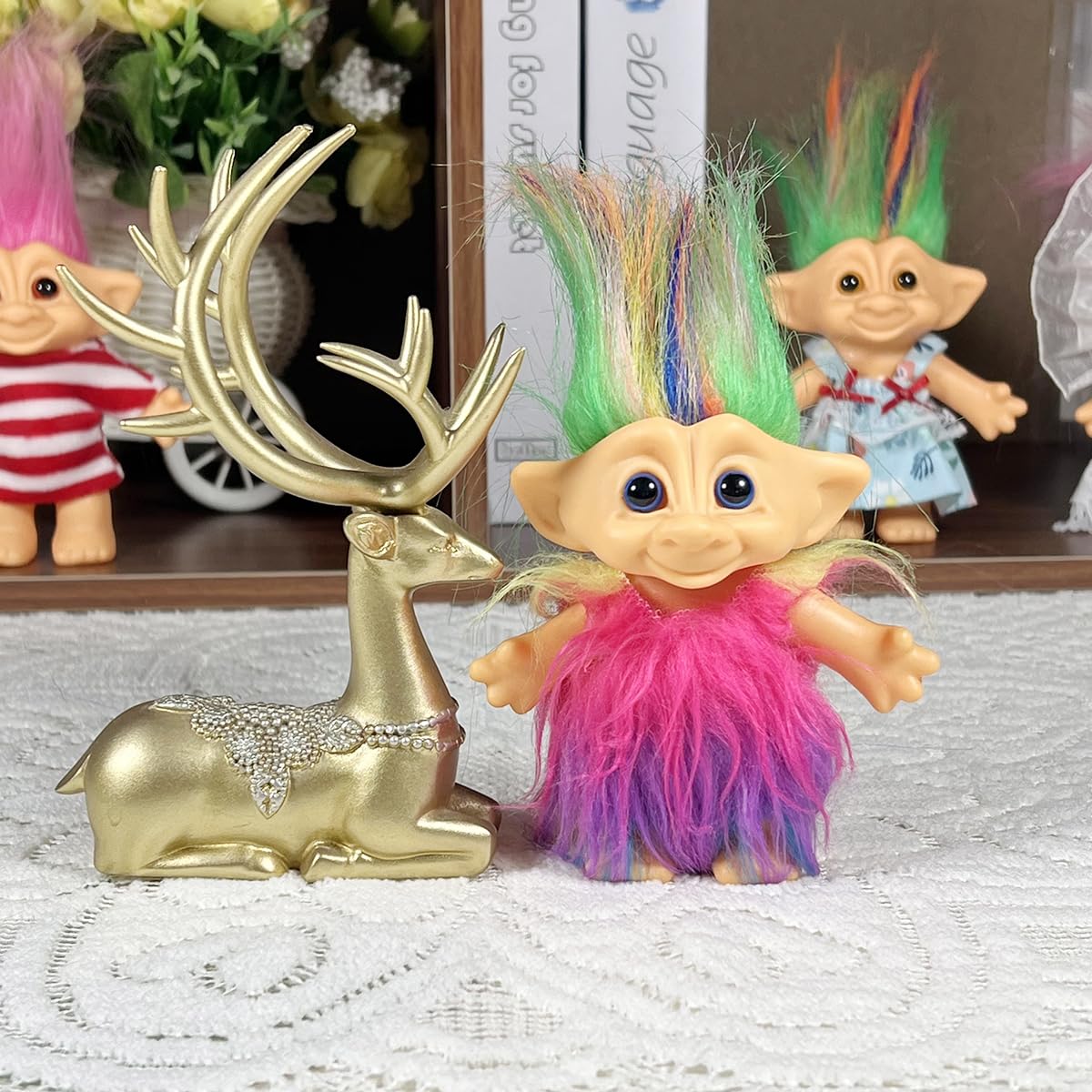 Foto 5 pulgar | Muñeca Troll Yintlilocn Vintage De 7.5 Pulgadas Con Vestido Para Niños - Venta Internacional.