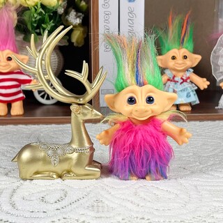 Foto 4 | Muñeca Troll Yintlilocn Vintage De 7.5 Pulgadas Con Vestido Para Niños - Venta Internacional.