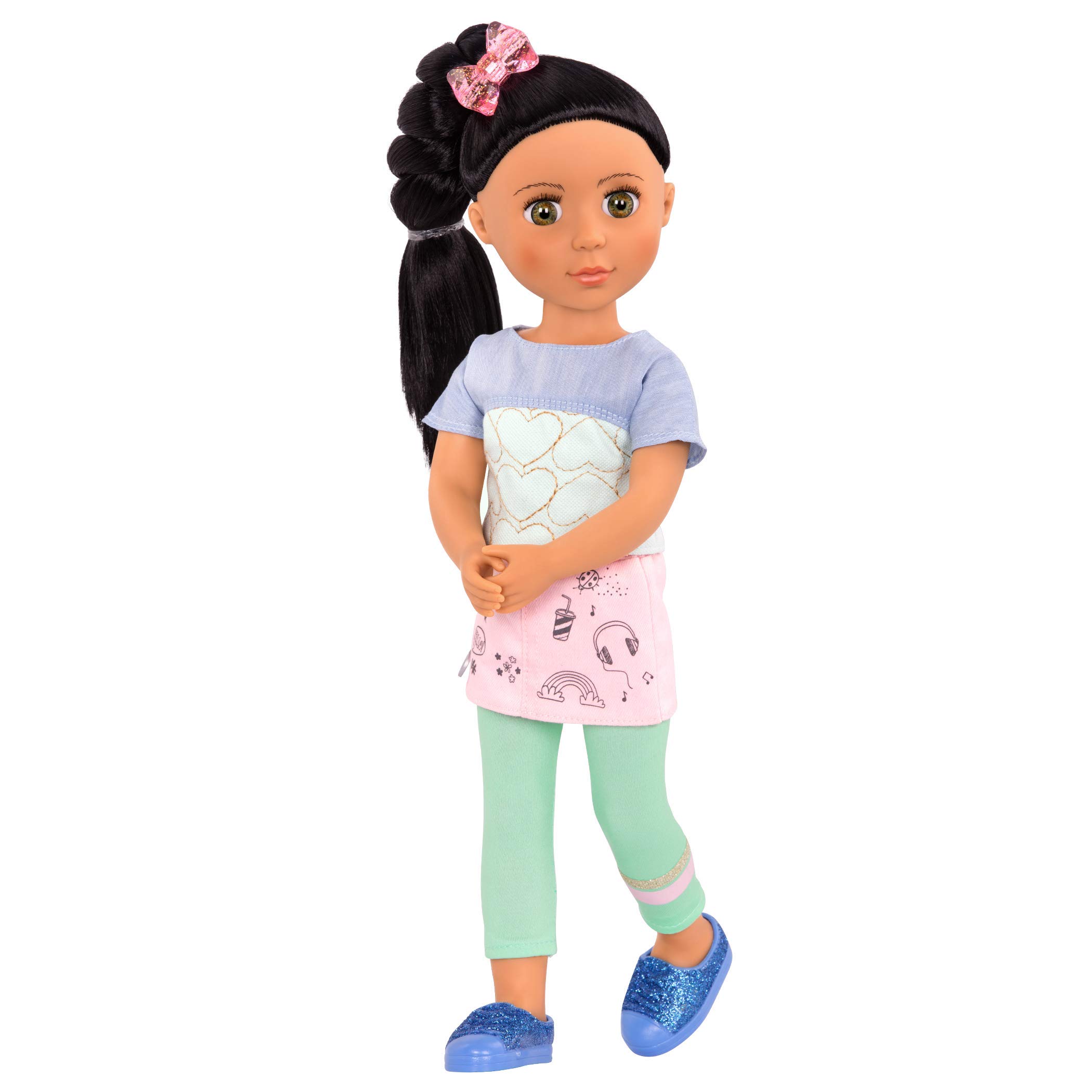 Foto 2 pulgar | Muñeca Moderna Con Purpurina Para Niñas Soo Ji, 35 Cm, Con Ropa Y Zapatos - Venta Internacional.