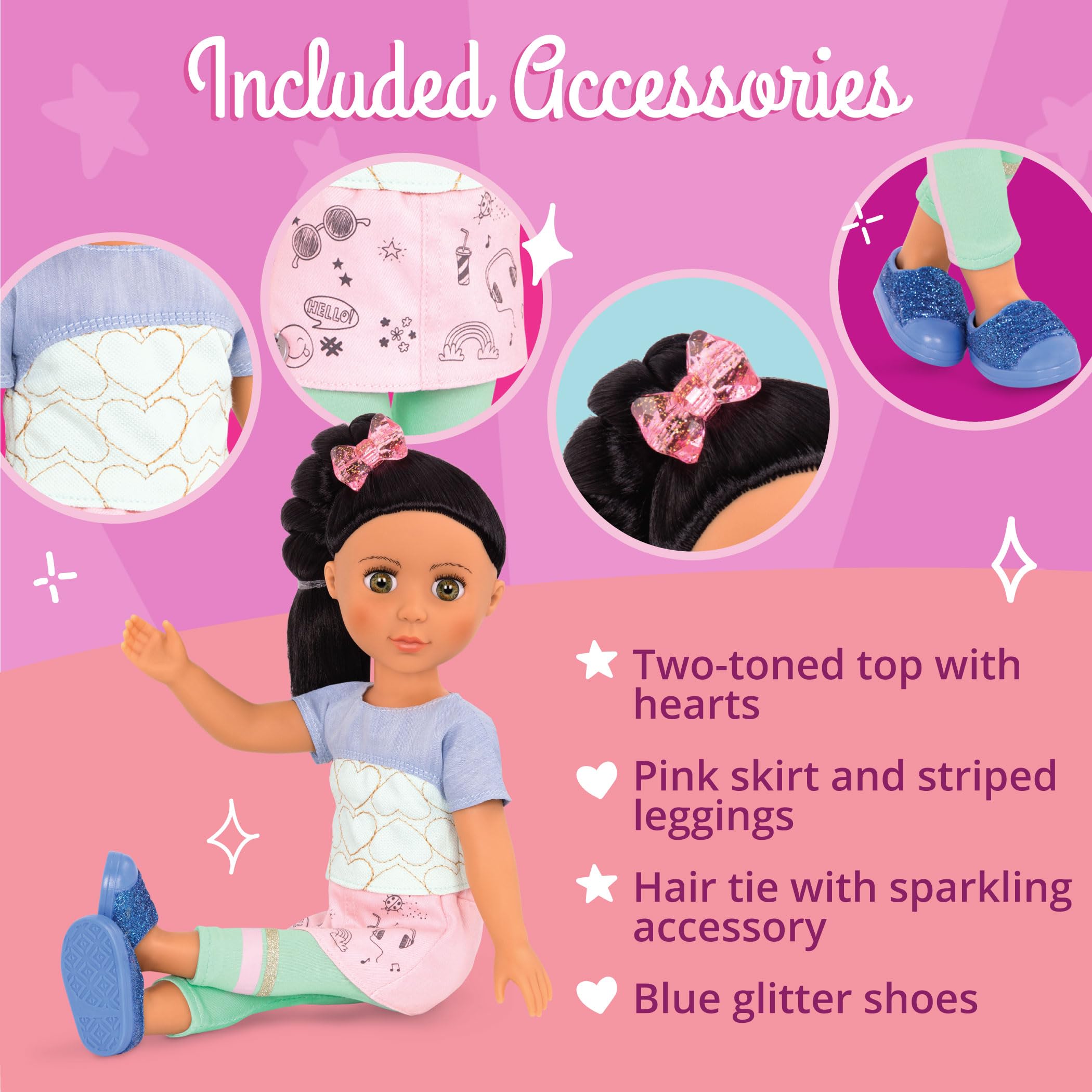 Foto 4 pulgar | Muñeca Moderna Con Purpurina Para Niñas Soo Ji, 35 Cm, Con Ropa Y Zapatos - Venta Internacional.