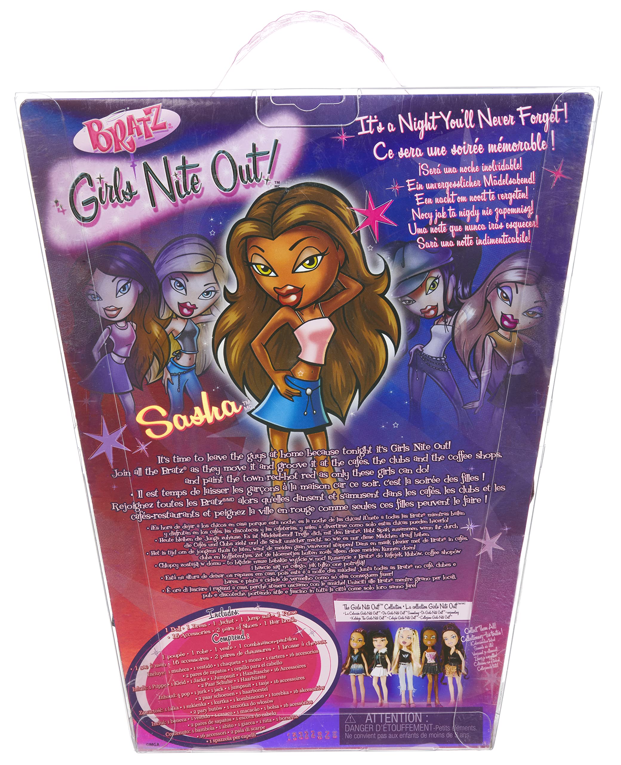 Foto 7 | Muñeca De Moda Bratz Girls Nite Out Para Su 21 Cumpleaños, Sasha - Venta Internacional.