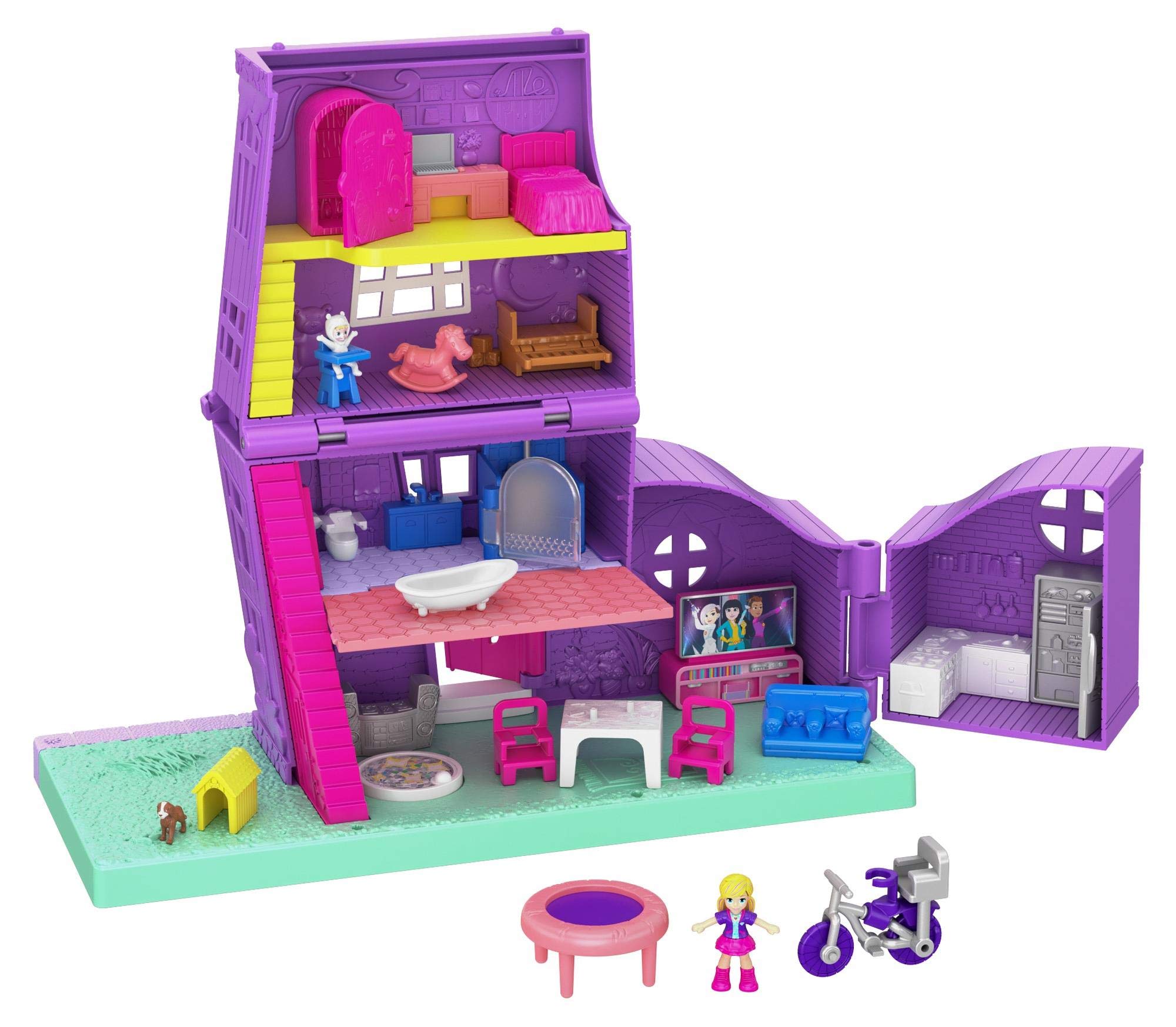 Foto 2 pulgar | Casa De Muñecas Playset Polly Pocket Con Micromuñeca, Bicicleta Y Acceso. - Venta Internacional.