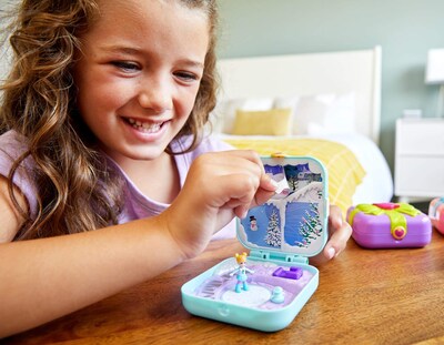 Foto 2 | Set De Juego Polly Pocket Hidden Hideouts Frosty Fairytale - Venta Internacional.