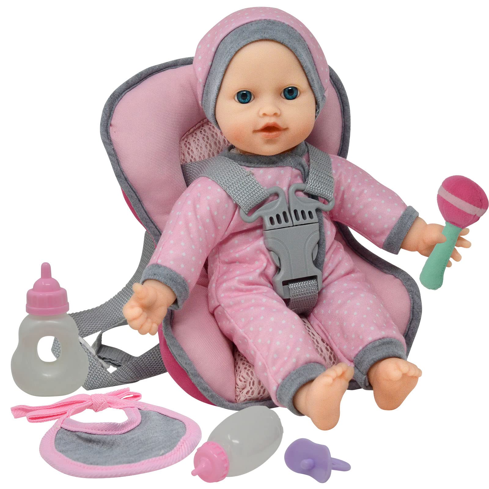 Foto 2 pulgar | Asiento De Coche Travel Playset Doll Con Cuerpo Blando De 30 Cm - Venta Internacional.