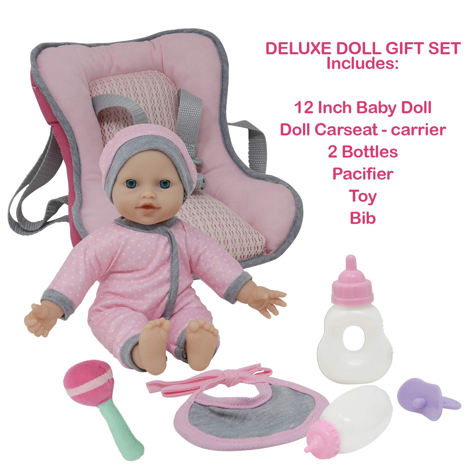 Foto 4 pulgar | Asiento De Coche Travel Playset Doll Con Cuerpo Blando De 30 Cm - Venta Internacional.