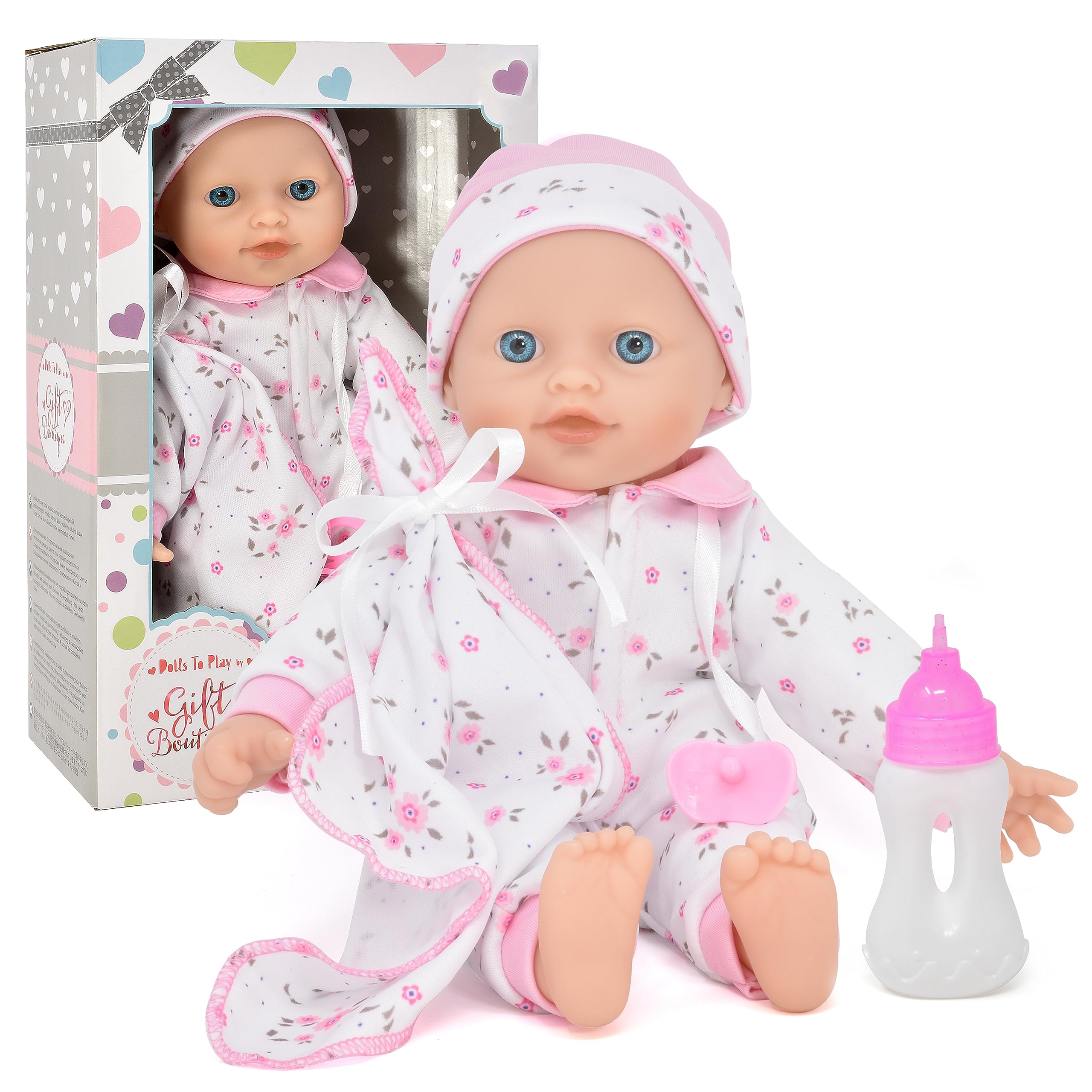 Foto 2 pulgar | Baby Doll Gift Boutique Soft Body 30 Cm Con Biberón Y Chupete - Venta Internacional.