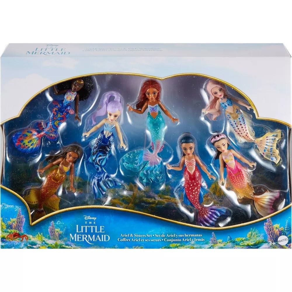 Foto 7 pulgar | Set De Muñecas Mattel Disney Princess La Sirenita Ariel & Sisters - Venta Internacional.