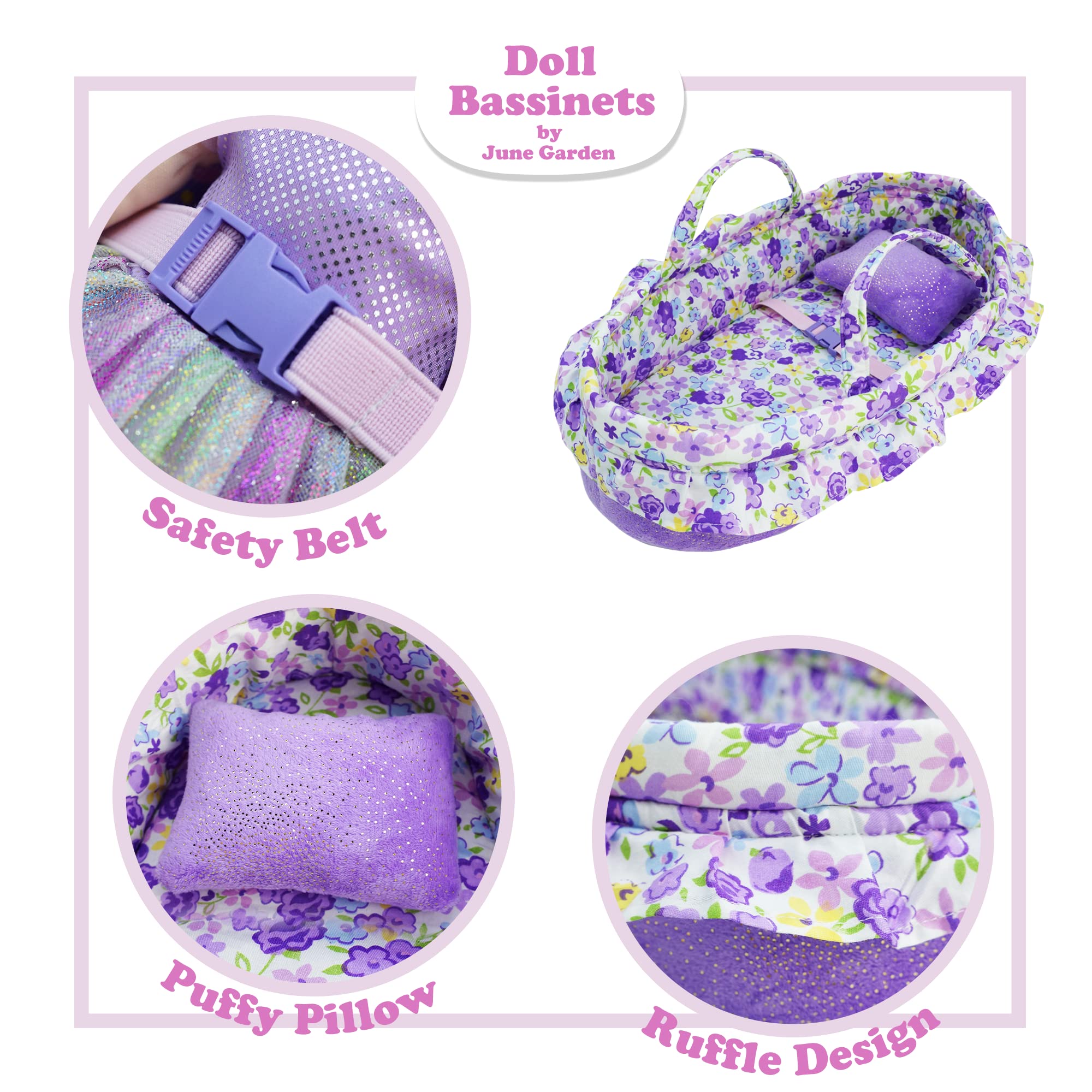 Foto 5 pulgar | Cesta Para Muñecas June Garden Cozy Dream Con Almohada Para Muñecas De 18 Pulgadas - Venta Internacional.