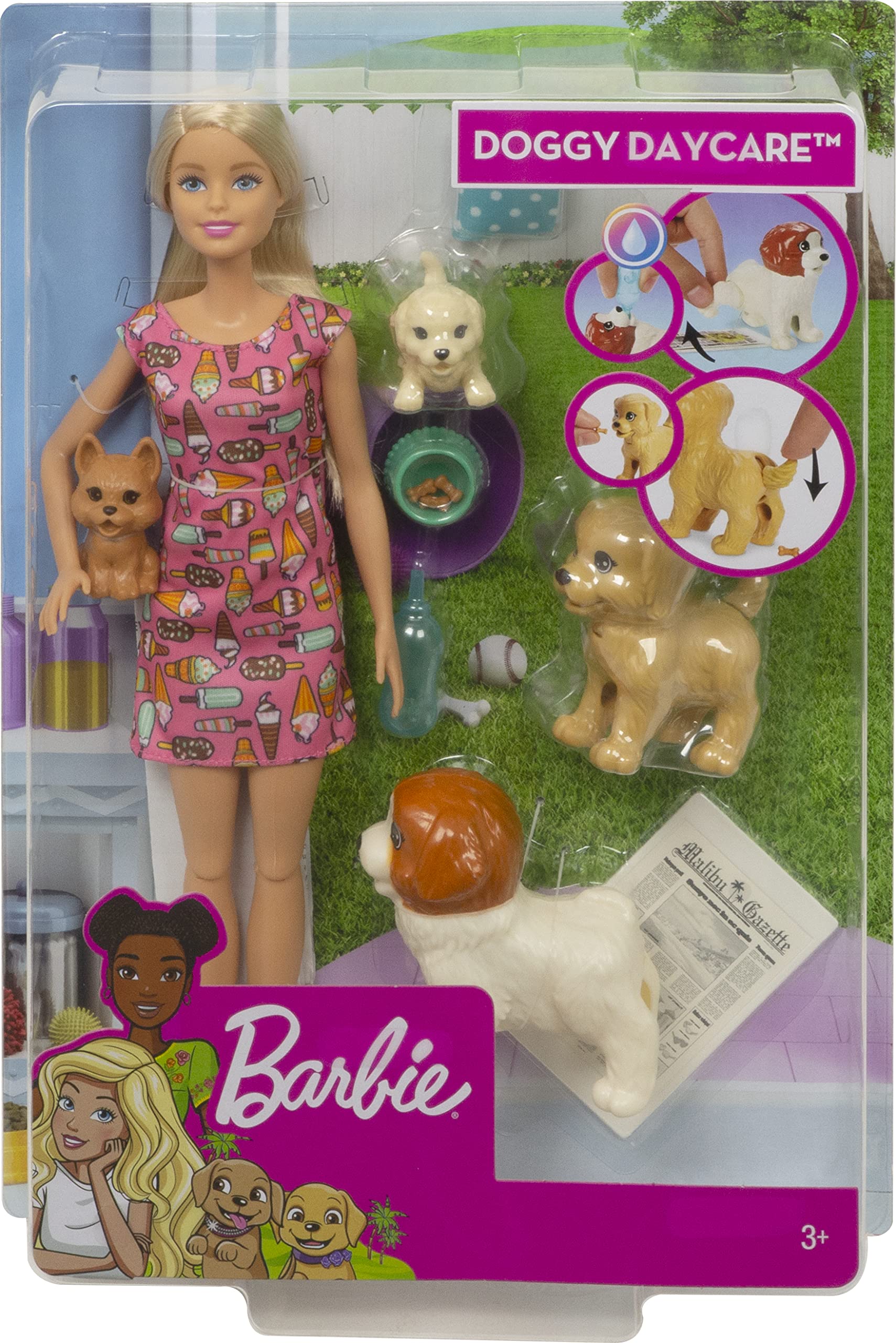 Foto 7 pulgar | Muñeca Playset Barbie Doggy Para Guardería Y Mascotas Con 4 Perros Y Acc - Venta Internacional.