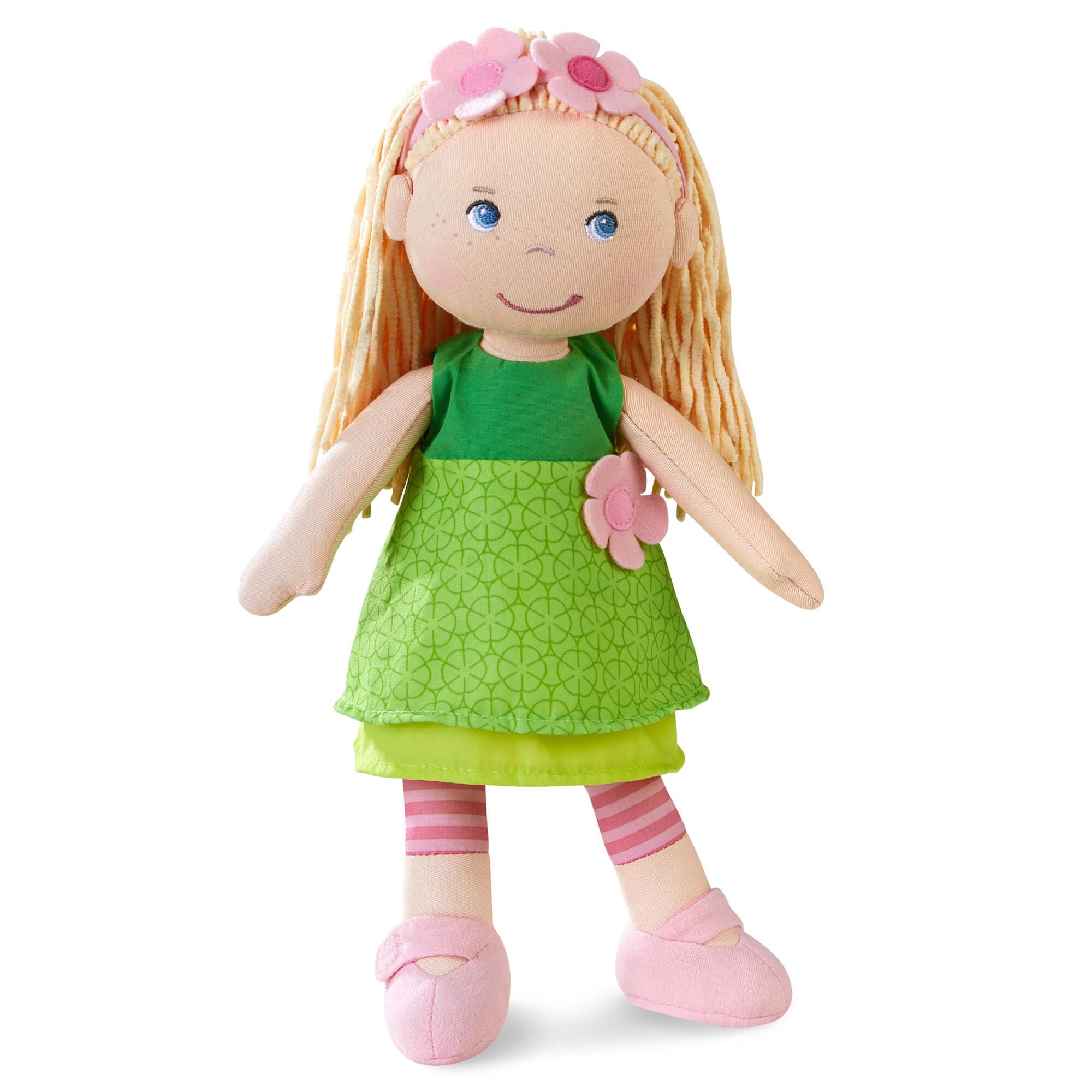 Muñeca Suave Haba Mali De 30 Cm Con Pelo Rubio Y Ojos Azules, Más De 18 M - Venta Internacional.