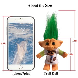 Foto 4 | Muñeca Troll Yintlilocn Vintage De 7.5 Pulgadas Con Pelo Verde De Pvc - Venta Internacional.