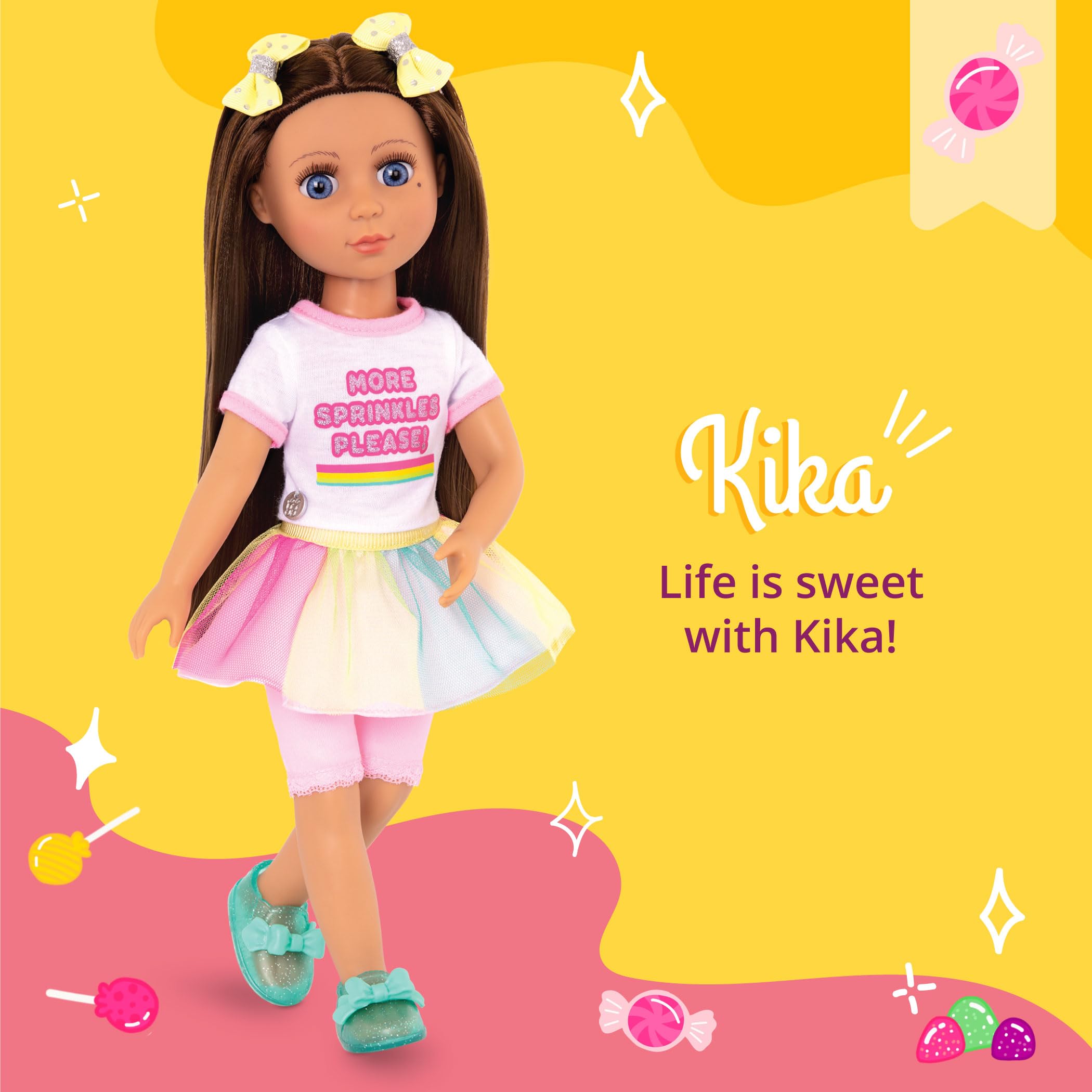 Foto 3 pulgar | Doll Battat Glitter Kika Para Niñas, 14 Pulgadas, Con Traje De Helado - Venta Internacional.