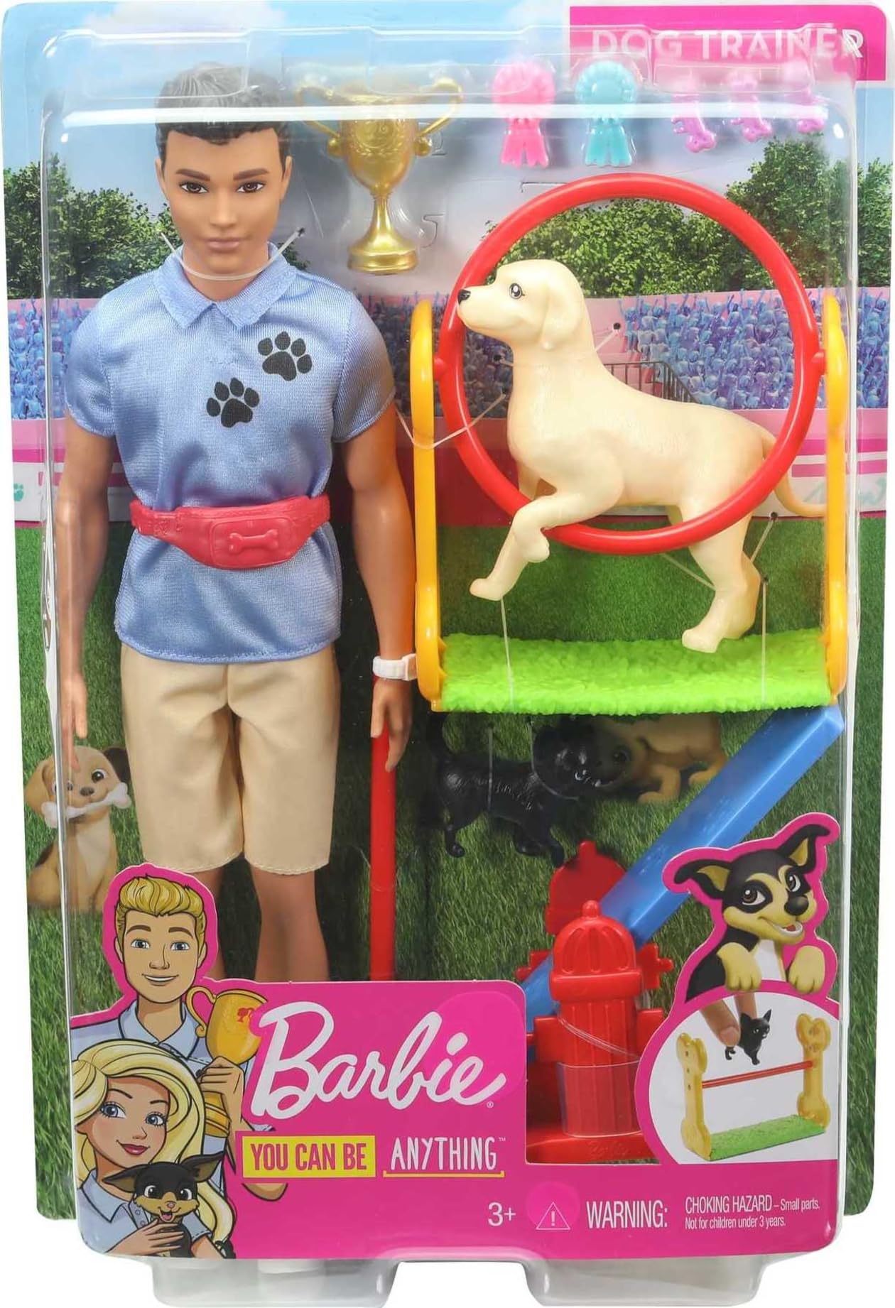 Foto 7 pulgar | Entrenador De Perros Playset Barbie Careers Con Ken Doll Y 2 Perros - Venta Internacional.