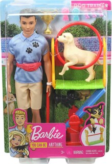 Foto 6 | Entrenador De Perros Playset Barbie Careers Con Ken Doll Y 2 Perros - Venta Internacional.