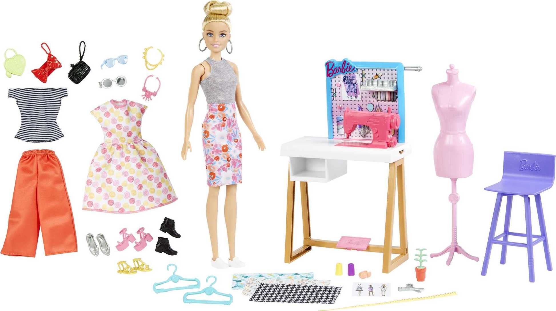 Foto 2 pulgar | Muñeca Barbie De Diseñadora De Moda Con Más De 25 Accesorios Y Estudio - Venta Internacional.