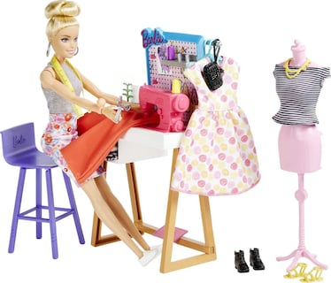 Foto 3 | Muñeca Barbie De Diseñadora De Moda Con Más De 25 Accesorios Y Estudio - Venta Internacional.