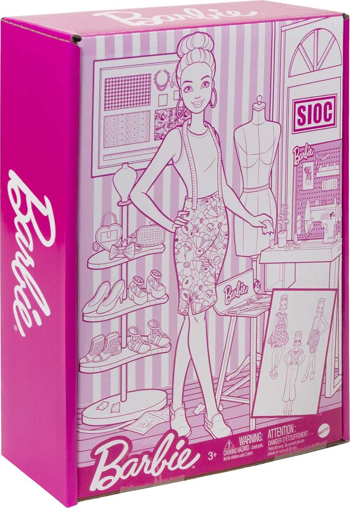 Foto 7 pulgar | Muñeca Barbie De Diseñadora De Moda Con Más De 25 Accesorios Y Estudio - Venta Internacional.
